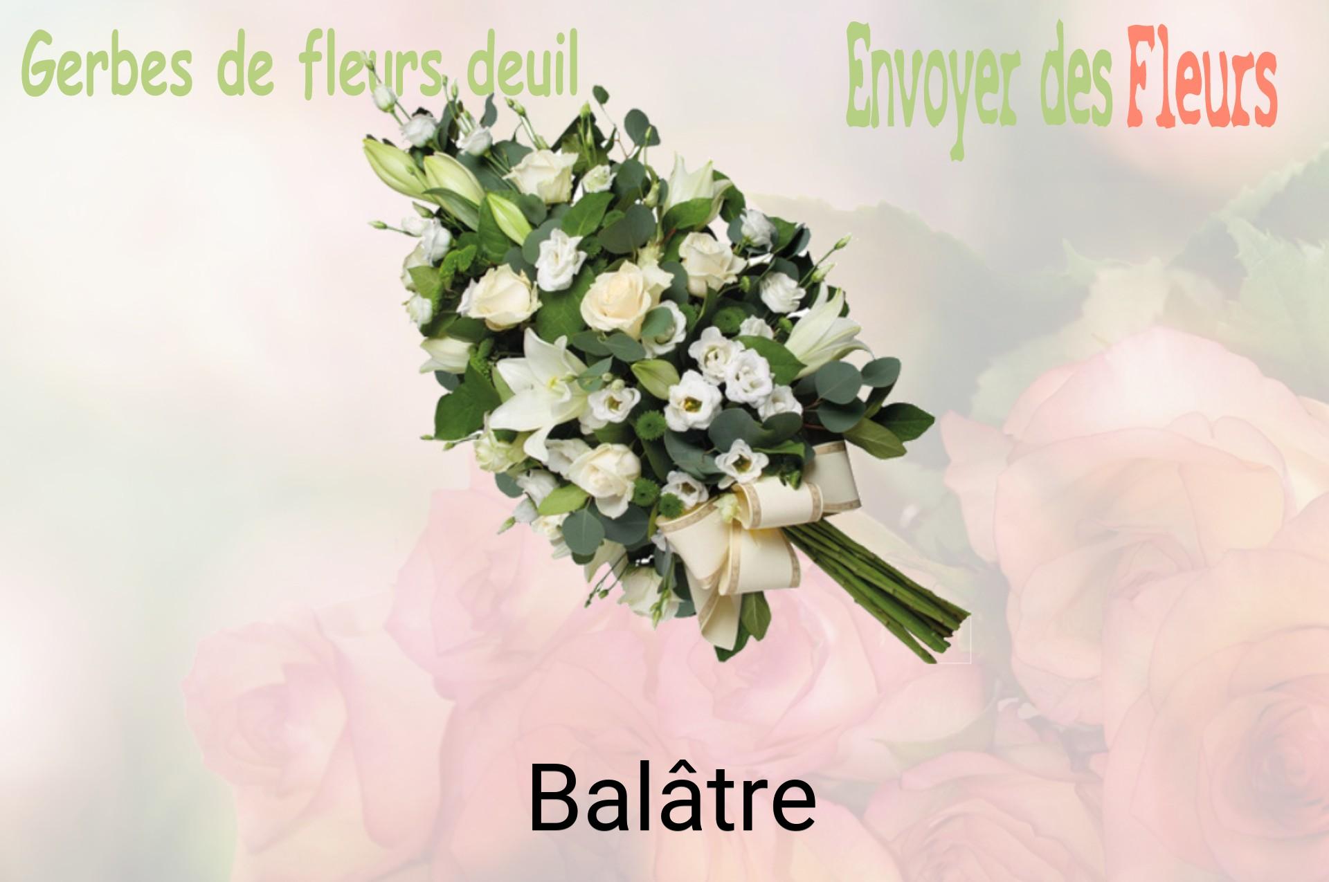 Gerbe de fleurs de deuil livrée à Balâtre